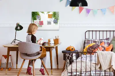 Magnetisk tegnetavle med motiv af palmeblade