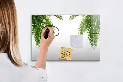 Magnetisk tegnetavle med motiv af palmeblade