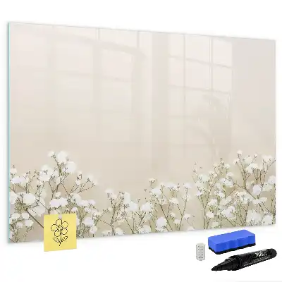 Magnetisk skrivetavle med blomstrende blomstermotiv
