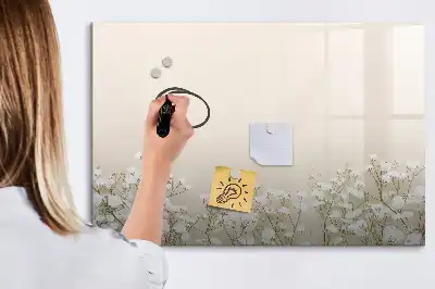 Magnetisk skrivetavle med blomstrende blomstermotiv