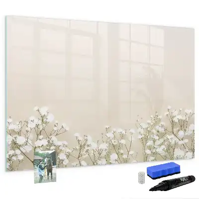 Magnetisk skrivetavle med blomstrende blomstermotiv