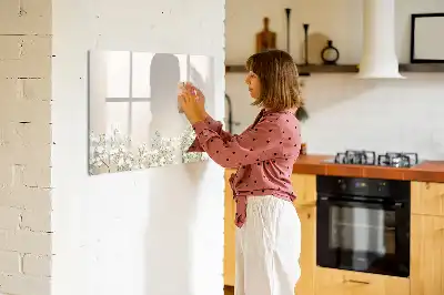 Magnetisk skrivetavle med blomstrende blomstermotiv