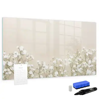 Magnetisk skrivetavle med blomstrende blomstermotiv