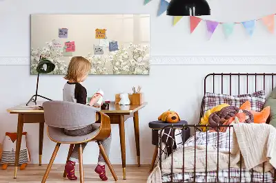 Magnetisk skrivetavle med blomstrende blomstermotiv