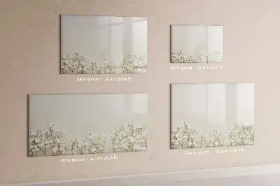 Magnetisk skrivetavle med blomstrende blomstermotiv
