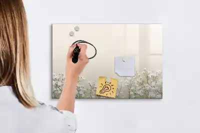 Magnetisk skrivetavle med blomstrende blomstermotiv