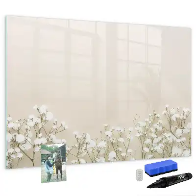 Magnetisk skrivetavle med blomstrende blomstermotiv