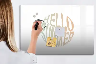 Magnetisk tegnetavle med tekst Hej sommer
