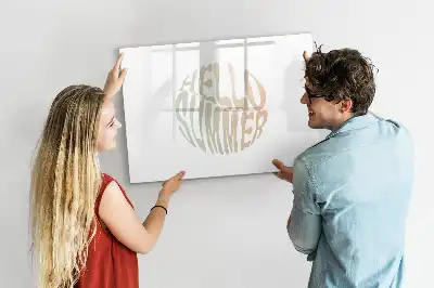 Magnetisk tegnetavle med tekst Hej sommer