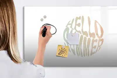 Magnetisk tegnetavle med tekst Hej sommer