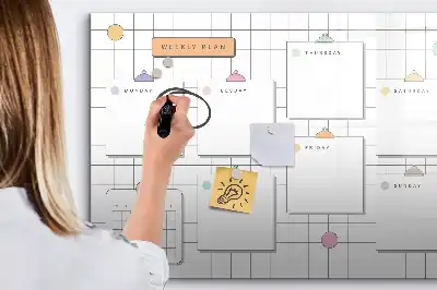 Magnetisk skrivetavle med ugeskema