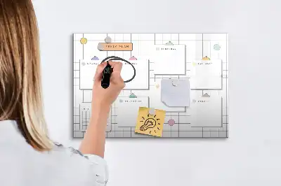 Magnetisk skrivetavle med ugeskema