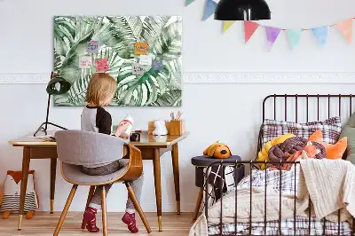 Magnetisk tegnetavle med motiv af planteblade