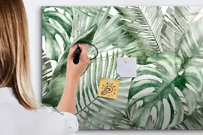 Magnetisk tegnetavle med motiv af planteblade
