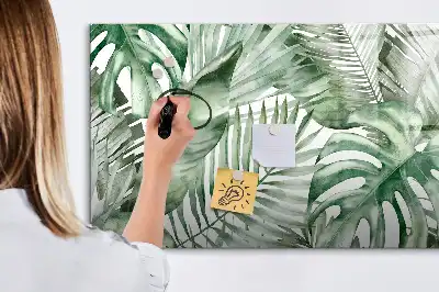 Magnetisk tegnetavle med motiv af planteblade
