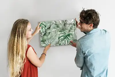 Magnetisk tegnetavle med motiv af planteblade