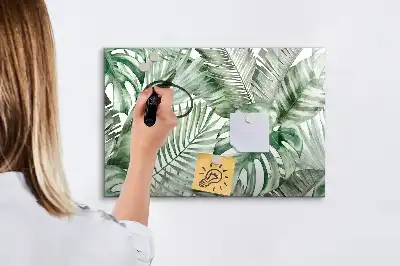 Magnetisk tegnetavle med motiv af planteblade
