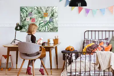 Magnetisk tegnetavle med motiv af planteblade