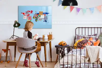 Magnetisk skrivetavle med flagmotiv