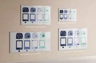 Magnetisk tegnetavle med rammer i polaroidstil
