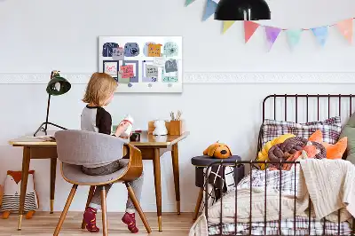 Magnetisk tegnetavle med rammer i polaroidstil