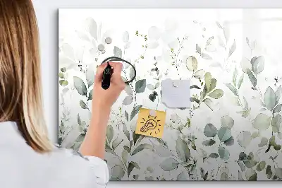 Magnetisk tegnetavle med plantemotiv