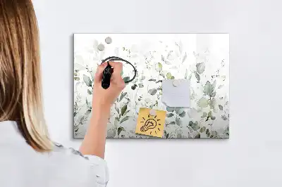 Magnetisk tegnetavle med plantemotiv