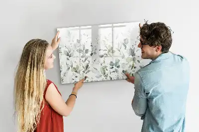 Magnetisk tegnetavle med plantemotiv