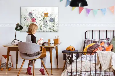 Magnetisk tegnetavle med plantemotiv
