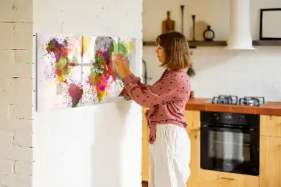 Magnetisk tegnetavle verdenskort med akvareldesign