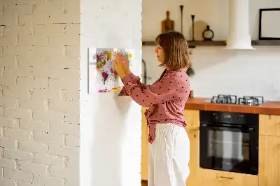 Magnetisk tegnetavle verdenskort med akvareldesign