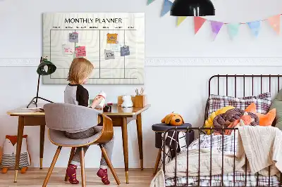 Magnetisk månedsplanner til tegning tavle