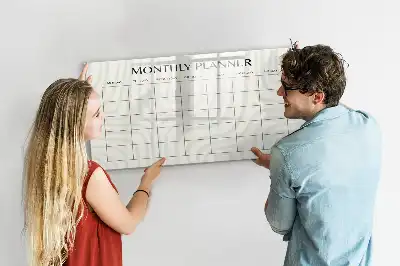 Magnetisk månedsplanner til tegning tavle