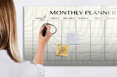 Magnetisk månedsplanner til tegning tavle
