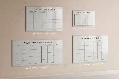 Magnetisk månedsplanner til tegning tavle