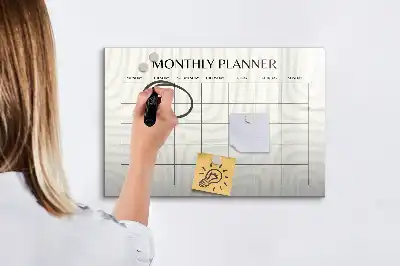 Magnetisk månedsplanner til tegning tavle