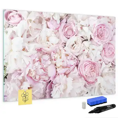 Magnetisk skrivetavle med dekorative blomster