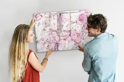 Magnetisk skrivetavle med dekorative blomster