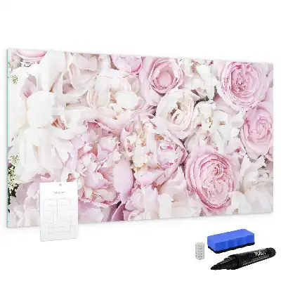 Magnetisk skrivetavle med dekorative blomster