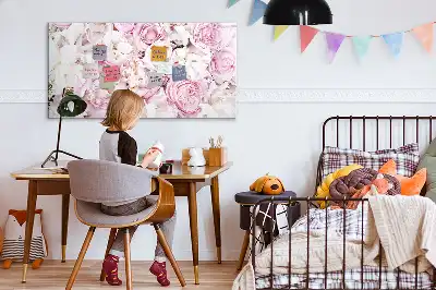 Magnetisk skrivetavle med dekorative blomster