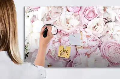 Magnetisk skrivetavle med dekorative blomster