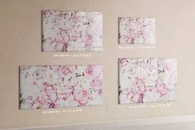 Magnetisk skrivetavle med dekorative blomster