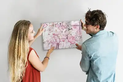 Magnetisk skrivetavle med dekorative blomster