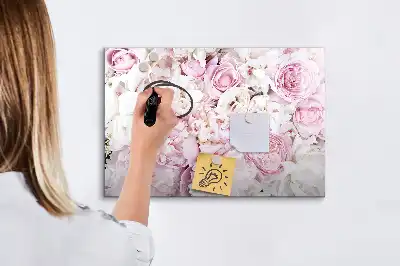 Magnetisk skrivetavle med dekorative blomster
