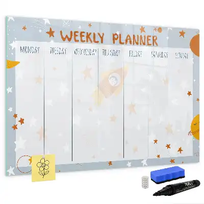 Ugeplanner magnetisk tavle til tegning