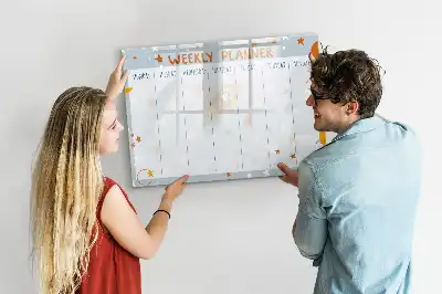 Ugeplanner magnetisk tavle til tegning
