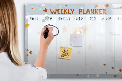 Ugeplanner magnetisk tavle til tegning