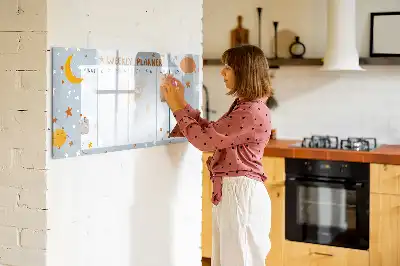 Ugeplanner magnetisk tavle til tegning