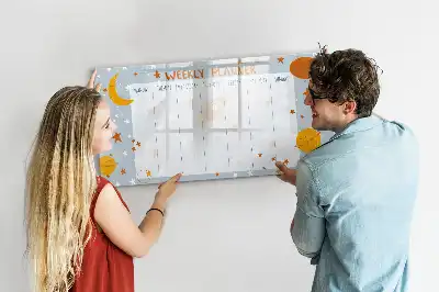Ugeplanner magnetisk tavle til tegning