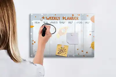 Ugeplanner magnetisk tavle til tegning
